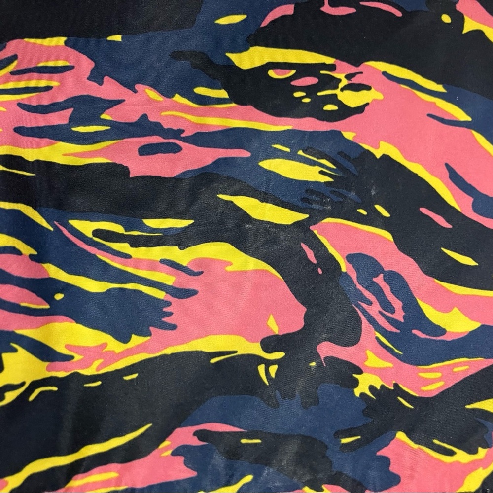 Adidas Women’s Size XS Windbreaker Bomber Jacket Camo Adjustable Pink Yellow - Picture 14 of 16